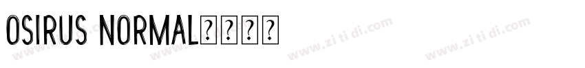 Osirus Normal字体转换